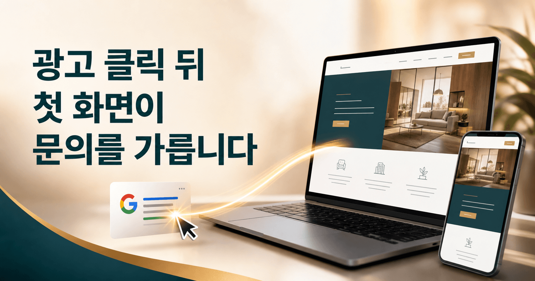 광고 클릭 뒤 첫 화면이 문의를 가릅니다