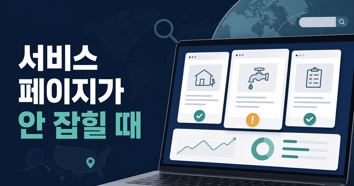 서비스 페이지가 안 잡힐 때 먼저 볼 것