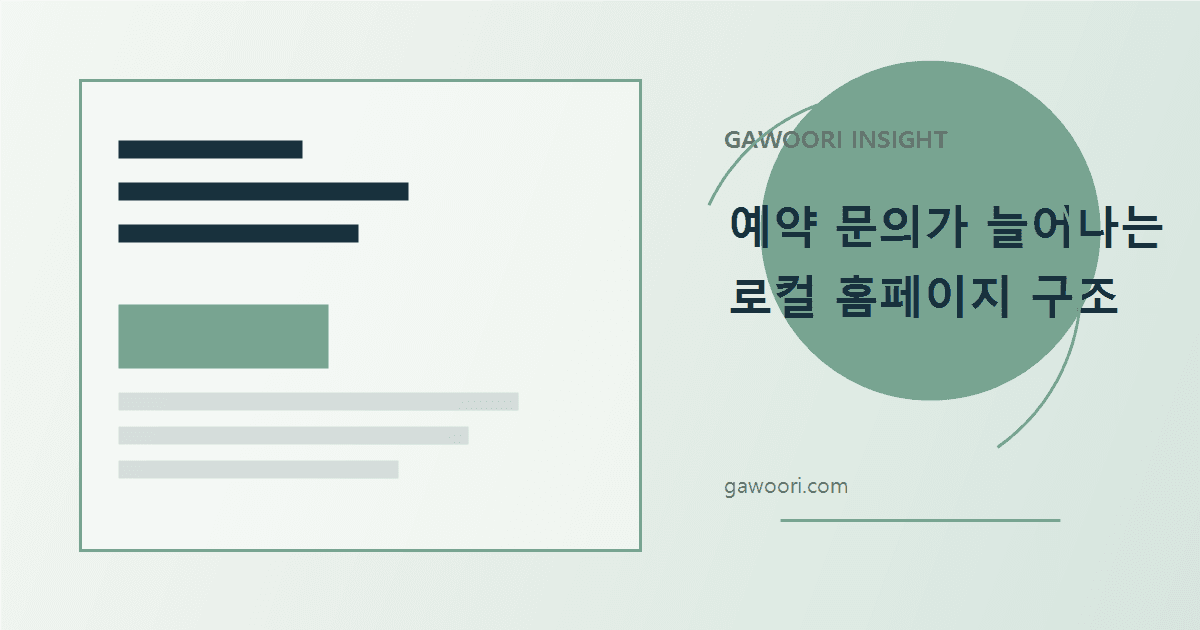 한 장짜리 홈페이지로는 문의가 안 옵니다